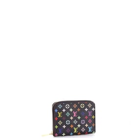 Louis Vuitton Zippy Coin Purse Monogram Multicolor Black