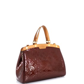 Louis Vuitton Brea Handbag Monogram Vernis MM Red
