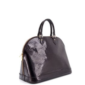 Louis Vuitton Alma Handbag Monogram Vernis GM Red