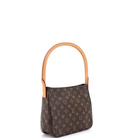 Louis Vuitton Looping Handbag Monogram Canvas MM Brown