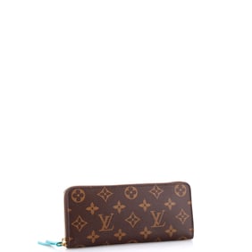 Louis Vuitton Clemence Wallet Monogram Canvas Brown