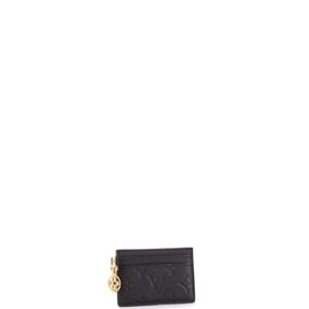 Louis Vuitton LV Charms Card Holder Monogram Empreinte Leather Black