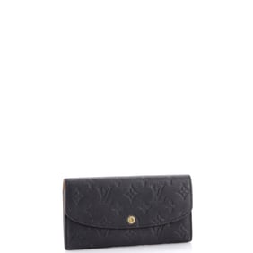 Louis Vuitton Emilie Wallet Monogram Empreinte Leather Black