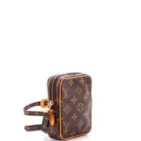 Louis Vuitton Danube Handbag Monogram Canvas Mini Brown