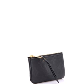 Louis Vuitton Key Pouch Monogram Empreinte Leather Black
