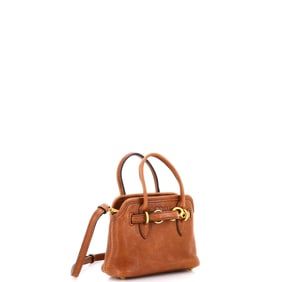 Miu Miu Aventure Tote Leather Mini Brown