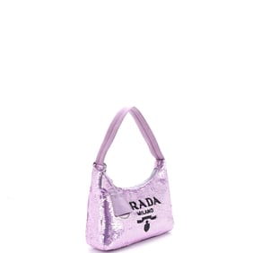 Prada Re-Edition 2000 Hobo Sequins Mini Purple