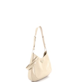 Prada Cleo Shoulder Bag Spazzolato Leather Large Neutral