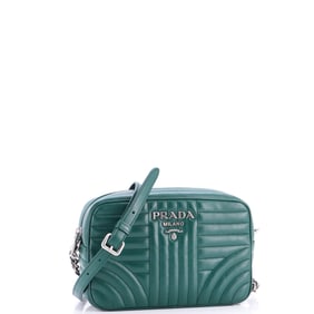 Prada Camera Bag Diagramme Quilted Leather Small Green