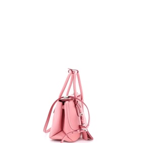 Prada Turnlock Cuir Twin Tote Saffiano Leather Mini Pink