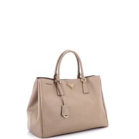 Prada Lux Open Tote Saffiano Leather Large Neutral