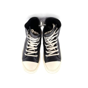 Rick Owens Women's Ramones High-Top Sneakers Leather Black