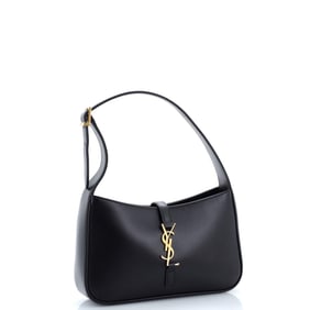 Saint Laurent Le 5 a 7 Hobo Leather Small Black