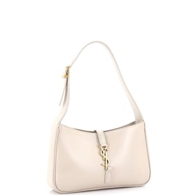 Saint Laurent Le 5 a 7 Hobo Leather Small Neutral