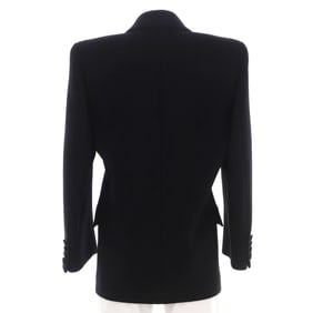 Saint Laurent Women's Double Breasted Blazer Wool Black