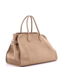 The Row Margaux Tote Leather 15 Neutral