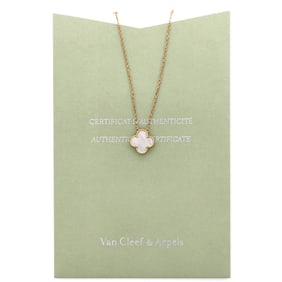 Van Cleef & Arpels Vintage Alhambra Pendant Necklace 18K Yellow Gold and Mother of Pearl Yellow Gold