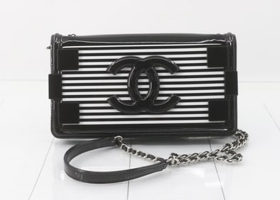 Chanel Boy Brick Flap Bag in Patent Leather and Plexiglass