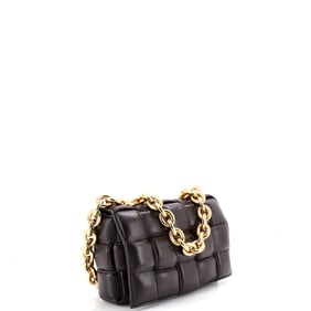 Bottega Veneta Cassette Chain Crossbody Bag Padded Maxi Intrecciato Leather