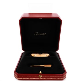 Cartier Love 4 Diamond Bracelet 18K Rose Gold with Diamonds