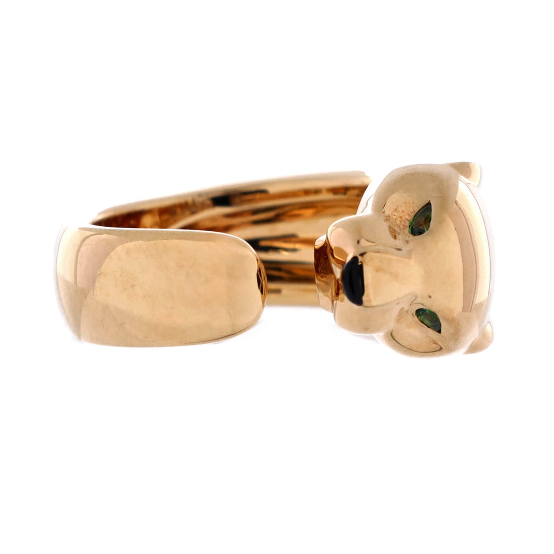 Cartier Panthere de Cartier Band Ring 18K Yellow Gold with Onyx and Tsavorite 11mm (1 of 2)