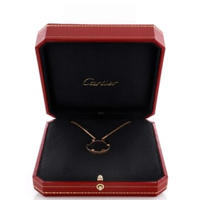 Cartier 3 Diamonds Love Pendant Necklace 18K Rose Gold and Diamonds