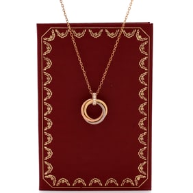 Cartier Trinity Pendant Necklace 18K Tricolor Gold and Diamonds