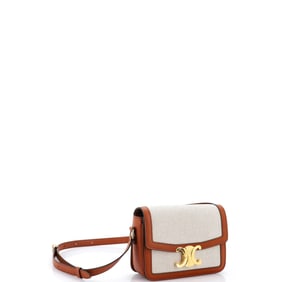 Celine Triomphe Shoulder Bag Canvas with Leather Teen