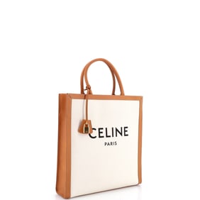 Celine Vertical Cabas Tote Canvas with Leather Large