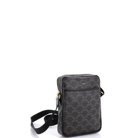 Celine Vertical Messenger Triomphe Coated Canvas