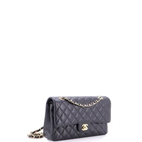 Chanel Classic Double Flap Bag Quilted Caviar Medium