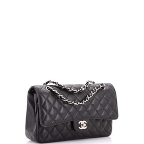 Chanel Classic Double Flap Bag Quilted Caviar Medium