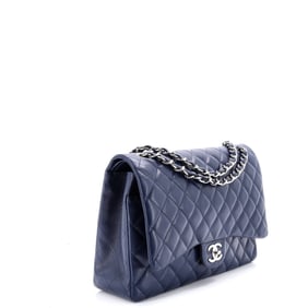 Chanel Classic Double Flap Bag Quilted Caviar Maxi