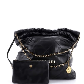 Chanel 22 Chain Hobo Quilted Calfskin Large