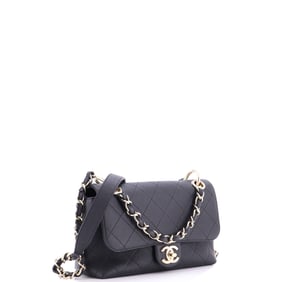 Chanel City Walk Flap Bag Quilted Caviar Small