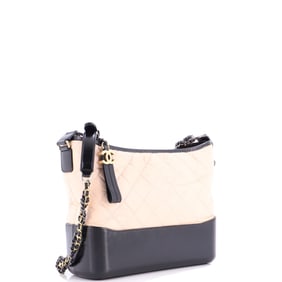 Chanel Bicolor Gabrielle Hobo Quilted Aged Calfskin Medium