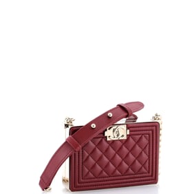 Chanel Boy Chain Box Minaudiere Quilted Lambskin