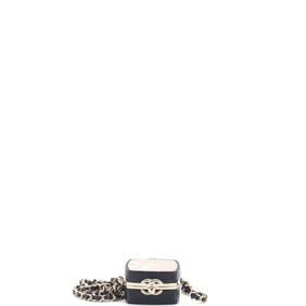 Chanel CC Make-Up Box Clutch with Chain Quilted Lambskin and Metal Mini