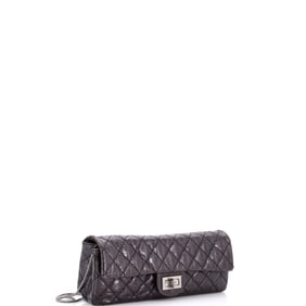 Chanel Rayures East West Reissue Clutch Quilted Calfskin Small