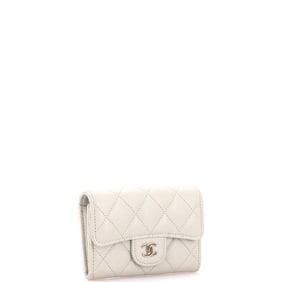 Chanel Classic Flap Card Case Quilted Caviar