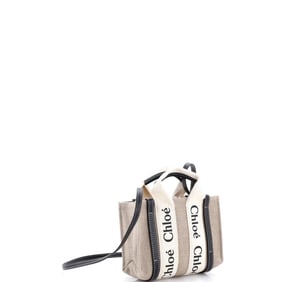 Chloe Woody Convertible Tote Canvas with Leather Mini