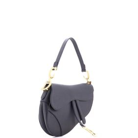Christian Dior Saddle Handbag Leather Medium