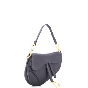 Christian Dior Saddle Handbag Leather Medium