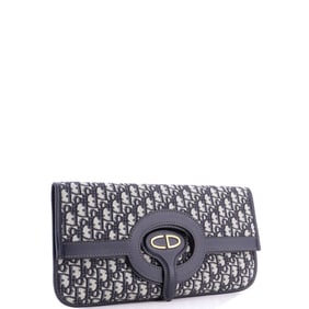 Christian Dior Fold Over Clutch Oblique Canvas