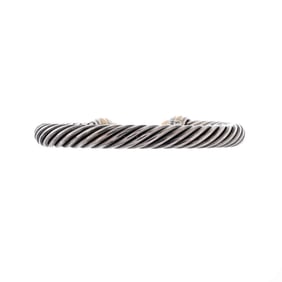 David Yurman Cable Classic Bracelet Sterling Silver with 14K Yellow Gold 7mm