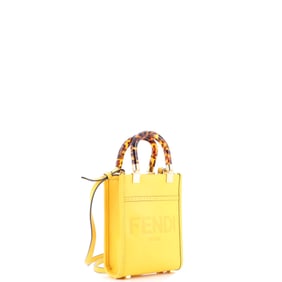 Fendi Sunshine Shopper Tote Leather Mini