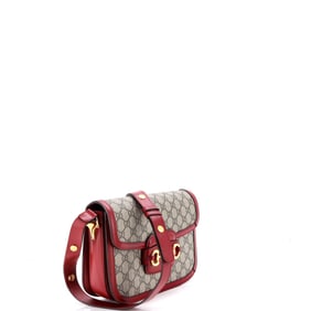 Gucci Horsebit 1955 Shoulder Bag GG Coated Canvas with Leather Small