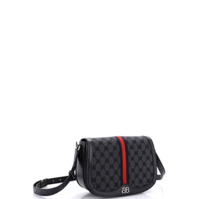 Gucci x Balenciaga The Hacker Project Flap Messenger Bag BB Canvas Medium