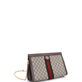 Gucci Ophidia Chain Shoulder Bag GG Coated Canvas Medium