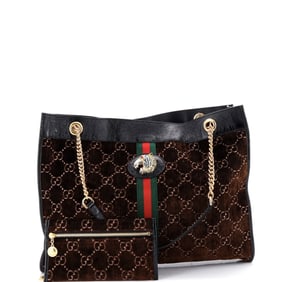 Gucci Rajah Chain Tote GG Velvet Large
